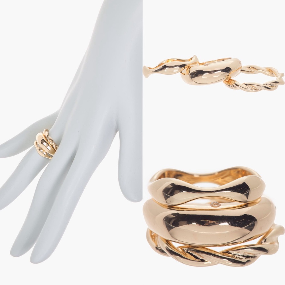 Elegant Gold Women's Jewelry Set 3 pieces